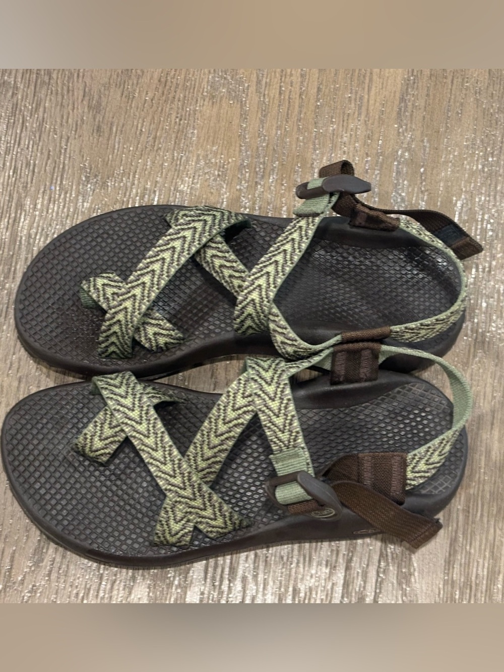 Chaco ZX/2 Classic Sandals Women’s Size 7 Green Black Adjustable Sport - Picture 6 of 8